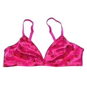 Victoria's Secret Tease Wireless Triangle Bralette Forever Pink Lollipops Small
